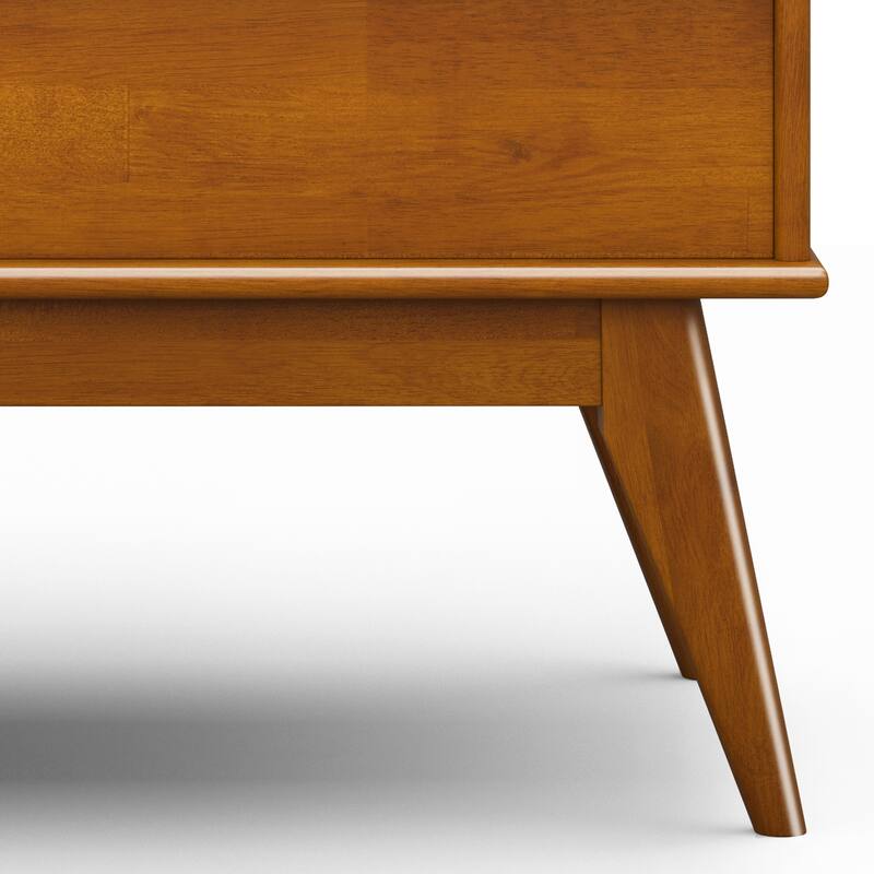 WYNDENHALL Tierney SOLID HARDWOOD 48 inch Wide Rectangle Mid Century Modern Lift Top Coffee Table in Teak Brown