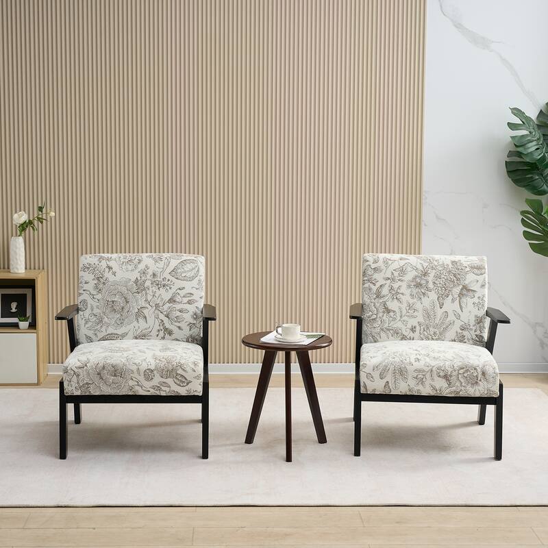 Upholstered Lounge Armchair, Ergonomic Single Sofa Chair, Reading Chair with Seat Cushion for Living Room, Study