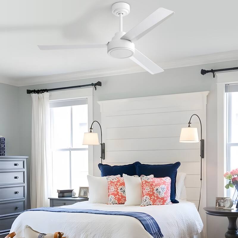 52 inch Modern Ceiling Fan With Remote Control(No Light),6 WInd Speed,Reversible Airflow