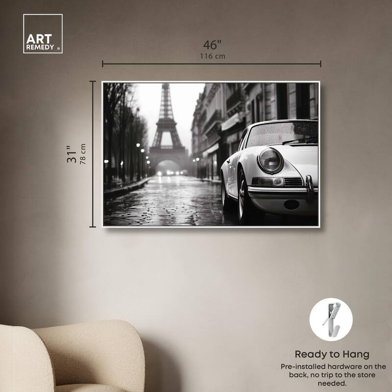 Rainy Day Paris Canvas by Art Remedy