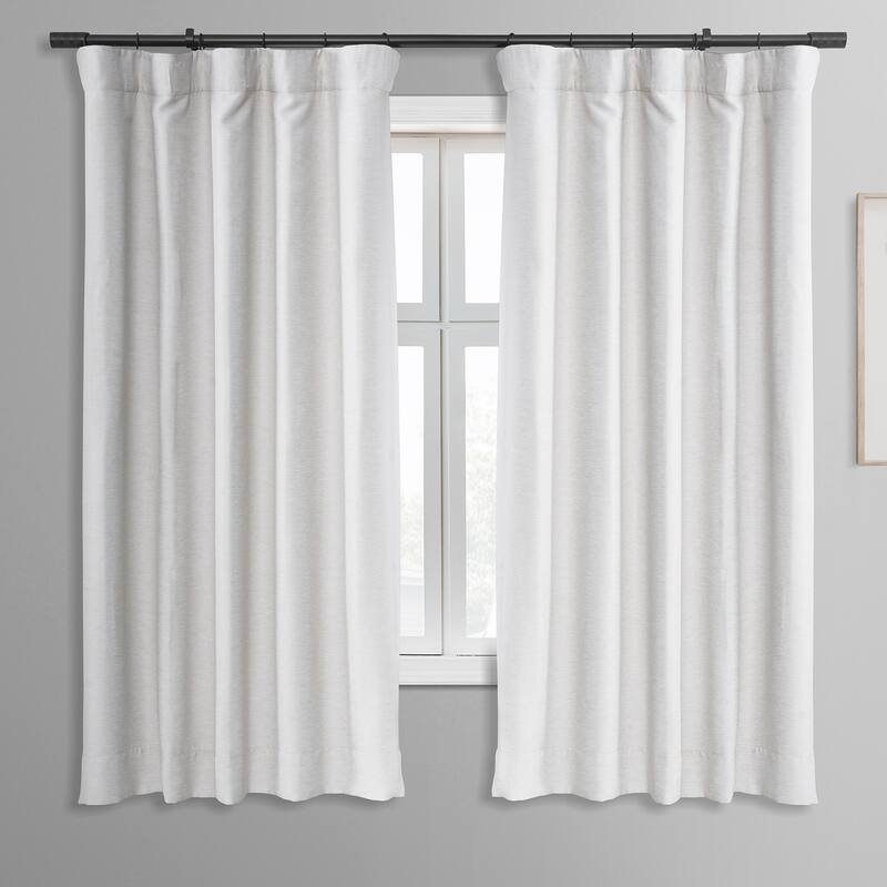 Exclusive Fabrics Bellino Room Darkening Curtain (1 Panel) - 50 x 63 - Chalk Off White
