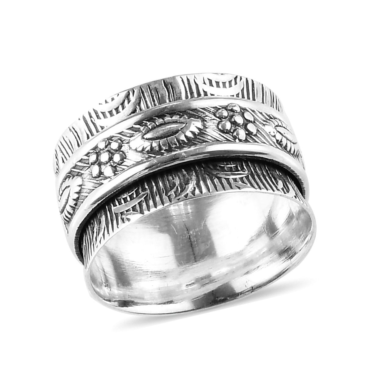 Elephant Ring 925 Sterling Silver Meditation Spinner Ring Handmade Statement 