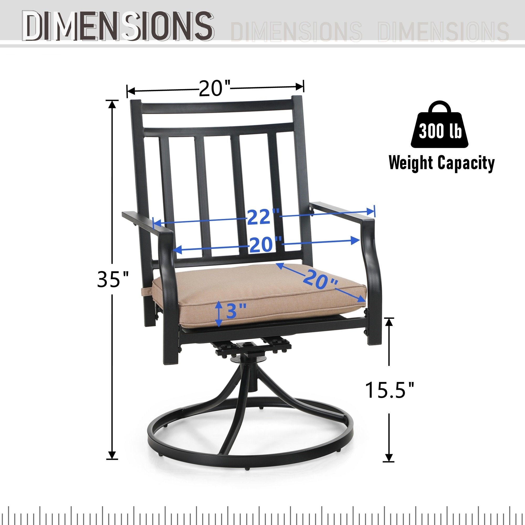 Patio chairs online 300 lb capacity