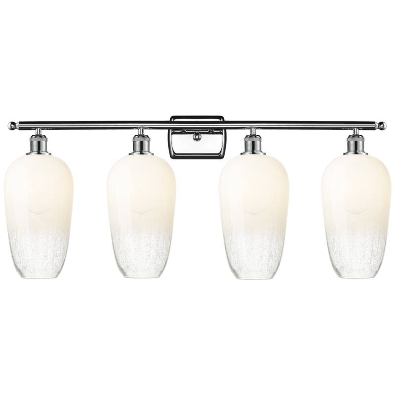 Innovations Lighting 516-4W-16-37 Brookhaven Flute Vanity Brookhaven - Polished Chrome / Opal