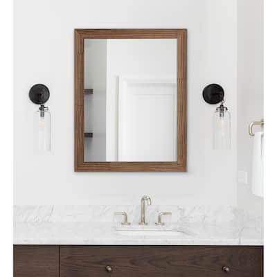 Kate and Laurel Travon Rectangle Bathroom Wall Mirror