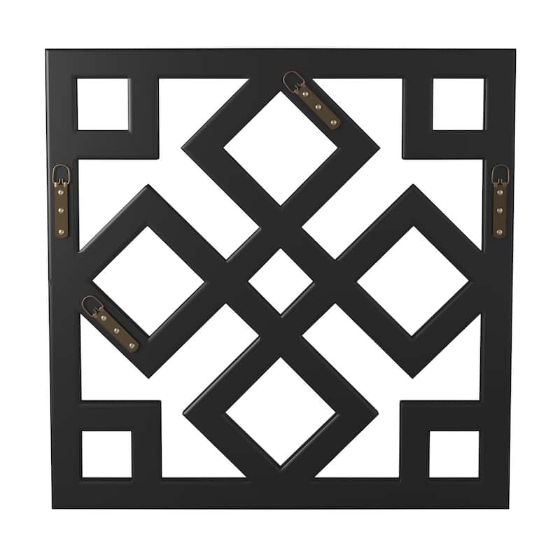 Allan Andrews Moira Decorative Accent Lattice Square Wall Mirror - Mirrored - 20" H x 20" W x 1" D