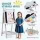 preview thumbnail 20 of 28, Costway Foldable Easel for Kids 3-in-1 Double-sided Art Easel with - See Details