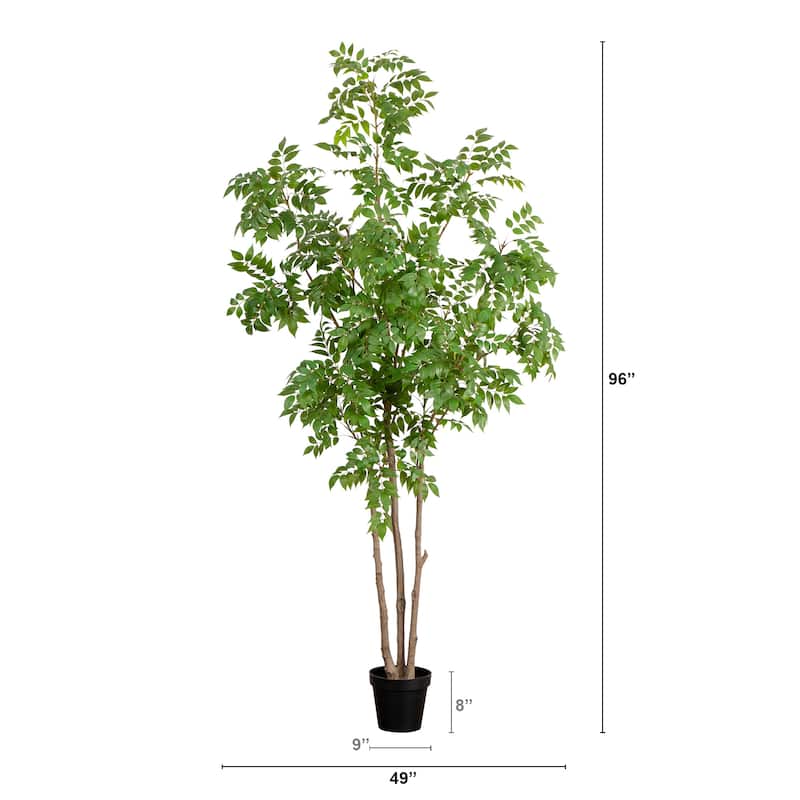 Sumac Artificial Potted Tree - 8' - Green