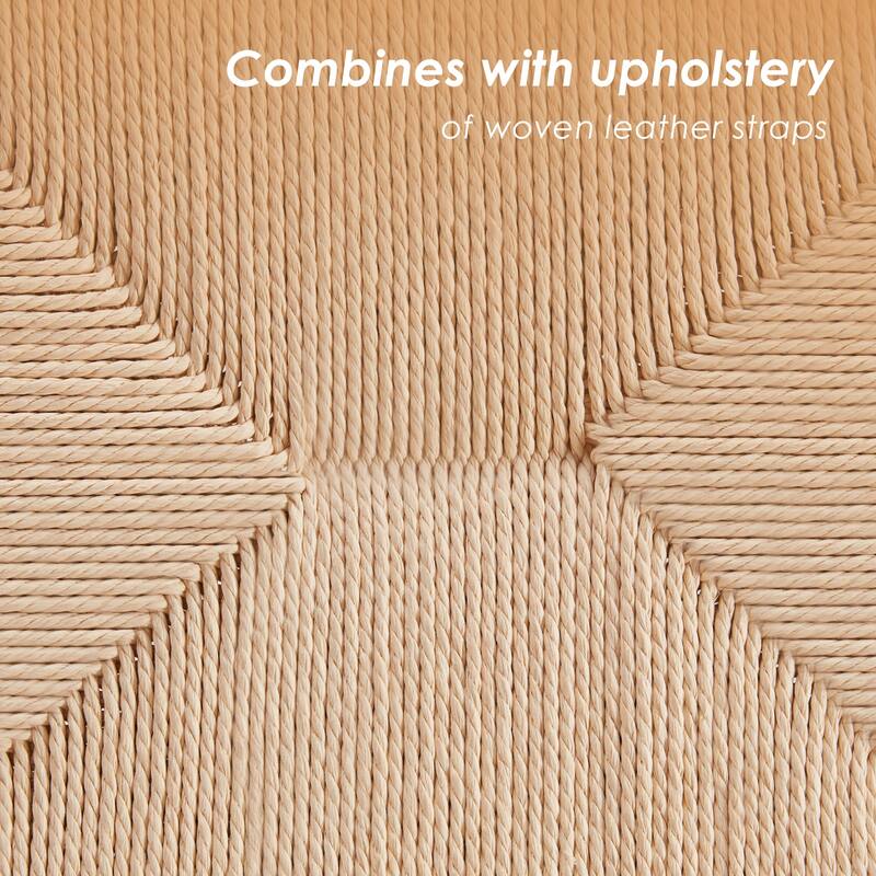 Modern Accent Chairs for Living Room,Accent Chair,Side Chair Natural Wood Woven Weave Paper Rope Seat