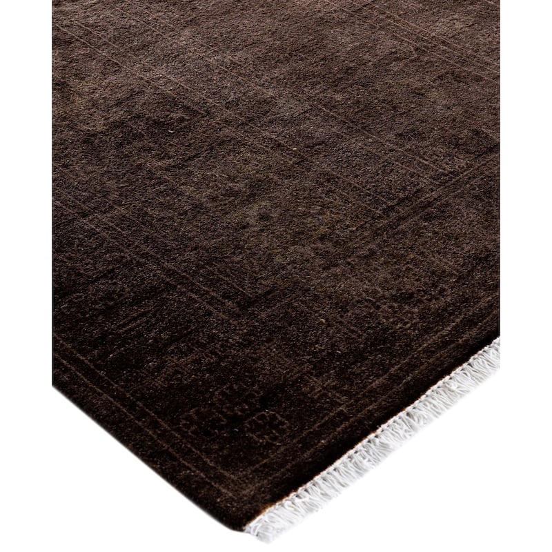 Overdyed One-of-a-Kind Hand-Knotted Runner Rug - Brown - 2' 7" x 4' 4"