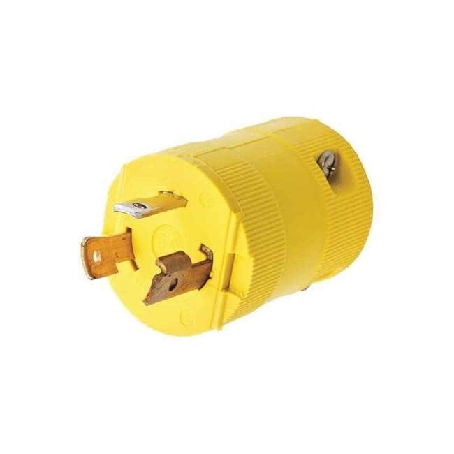 Hubbell Locking Plug,Yellow,2.0 HP,2 Poles HBL2611VY - 1 Each
