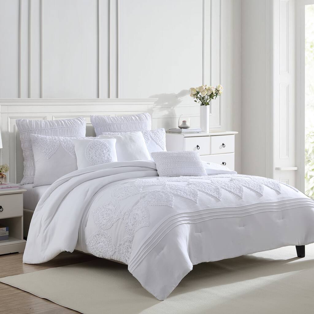 Modern Threads Valeria 8-Piece Embroidered Comforter Set
