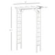 preview thumbnail 20 of 19, Outsunny 7' Wood Steel Outdoor Garden Arched Trellis Arbor with Natural Fir Wood & Side Panel for Climbing Vines