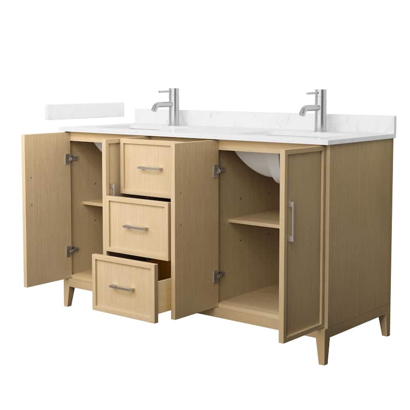 Elan 60-inch Double Vanity, Cultured Marble Top