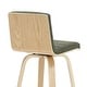 preview thumbnail 27 of 120, Skara Swivel Bar Stool, Upholstered Bar Height Chair with Bentwood Frame