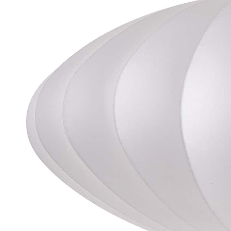 Modern Elegant 1-Light White Silk Pendant Light