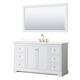 Option White, Gold Trim, White Quartz Top