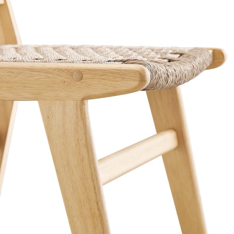 Saoirse Woven Rope Wood Dining Side Chair - Set of 2