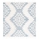SAFAVIEH Moroccan Tassel Shag Iulieana Boho Tribal 2-inch Thick Rug - 6'7" x 6'7" Square - Teal/Ivory