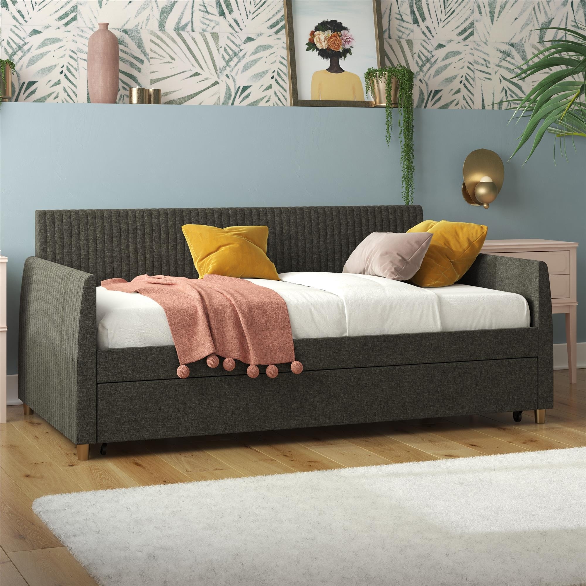 Mr. Kate Daphne Upholstered Daybed with Trundle - Bed Bath