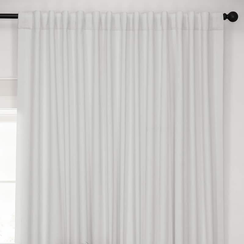 Exclusive Fabrics Extra Wide Performance Linen Blackout Curtains (1 Panel) Thermal Insulated Window Curtains