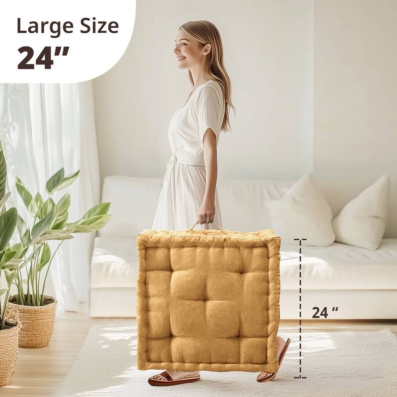 Intelligent Design Azza Poly Chenille Square Floor Pillow Cushion