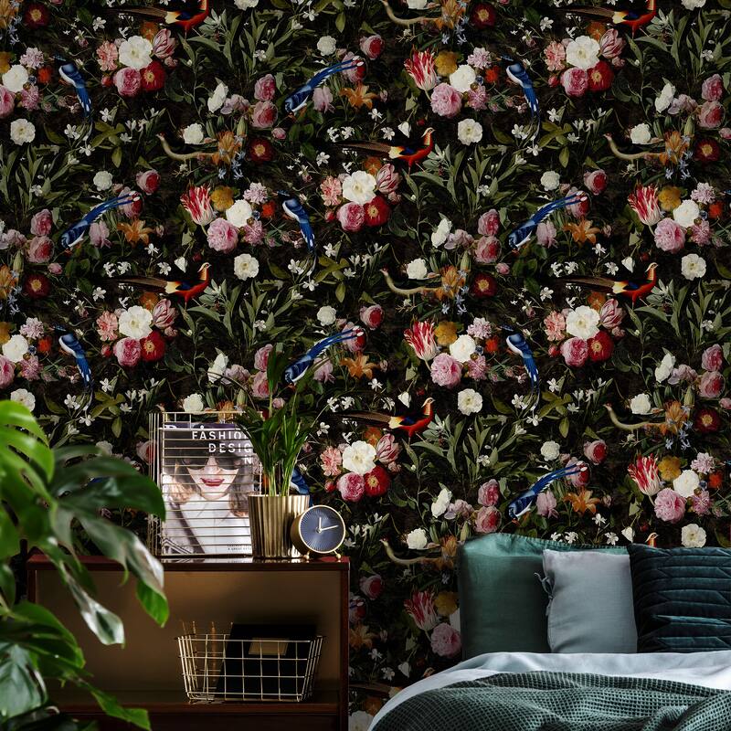 Transform Birds & Blooms Multi Peel & Stick Wallpaper