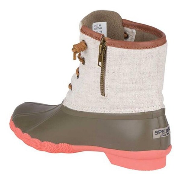 sperry taupe and coral duck boots