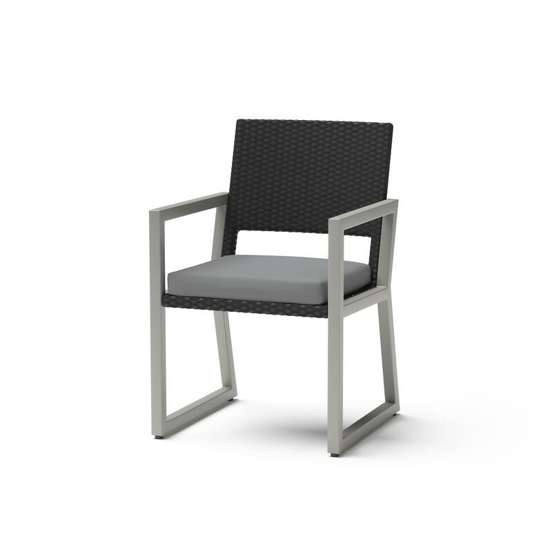 Milo Espresso 9 Piece Sunbrella Outdoor Patio Dining Set