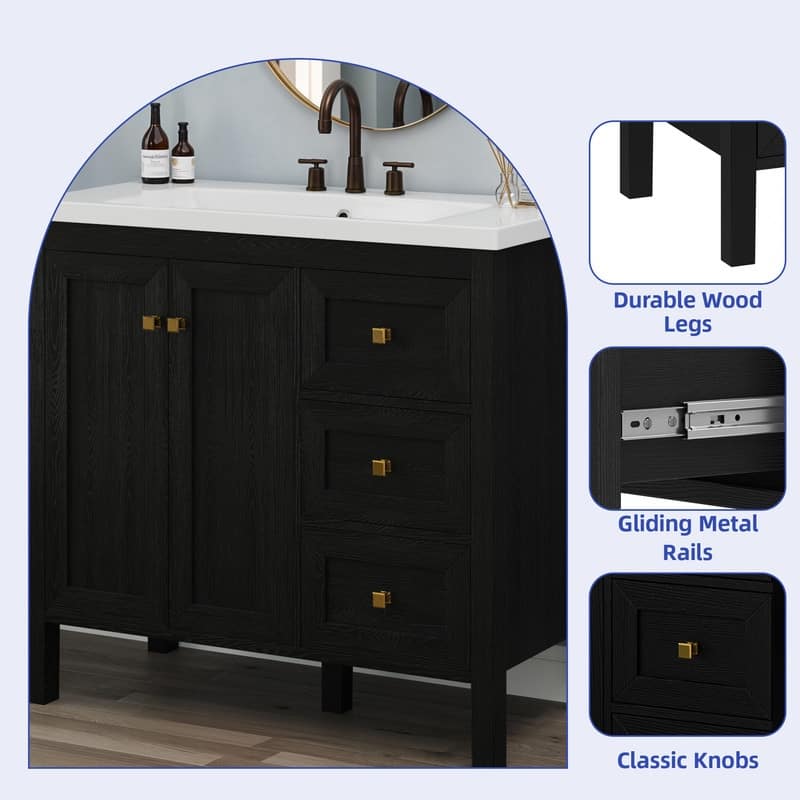 Moasis 36"/42" Bathroom Vanity Cabinet with Sink