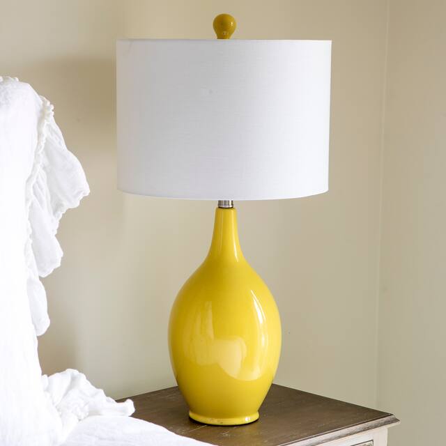 Annabelle Ceramic Table Lamp - Soft Yellow