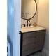 Holly & Martin Tobin Limed Burnt Oak and Marble 32-inch Bath Vanity Sink