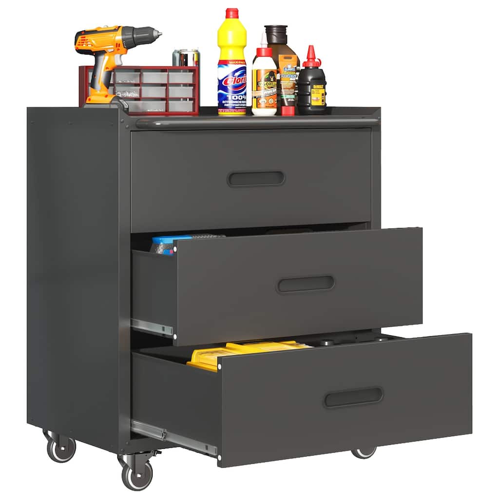 3-Drawer Heavy-Duty Mobile Cabinet