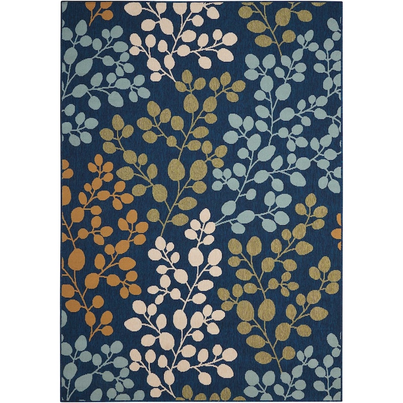 Nourison Caribbean Indoor/Outdoor Modern Floral Area Rug