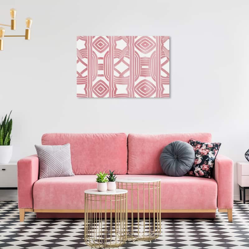 Wynwood Studio Canvas Abstract Knotted I Red and Light Red Traditional Wall Art Canvas Print - 24 x 36