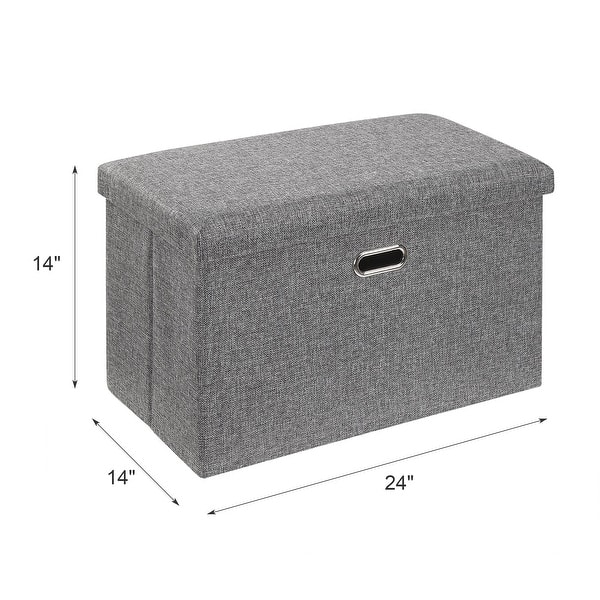 dimension image slide 2 of 9, Ottoman Storage Ottoman Footrest Stool Small Ottoman with Storage Foldable Ottoman Foot Rest Footstool Bench