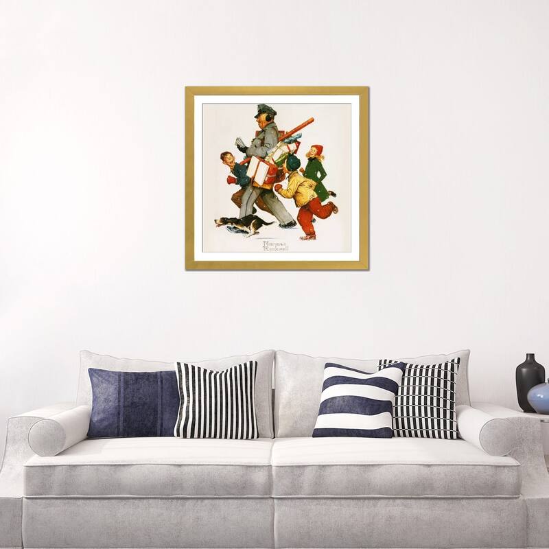 iCanvas "Jolly Postman" by Norman Rockwell
