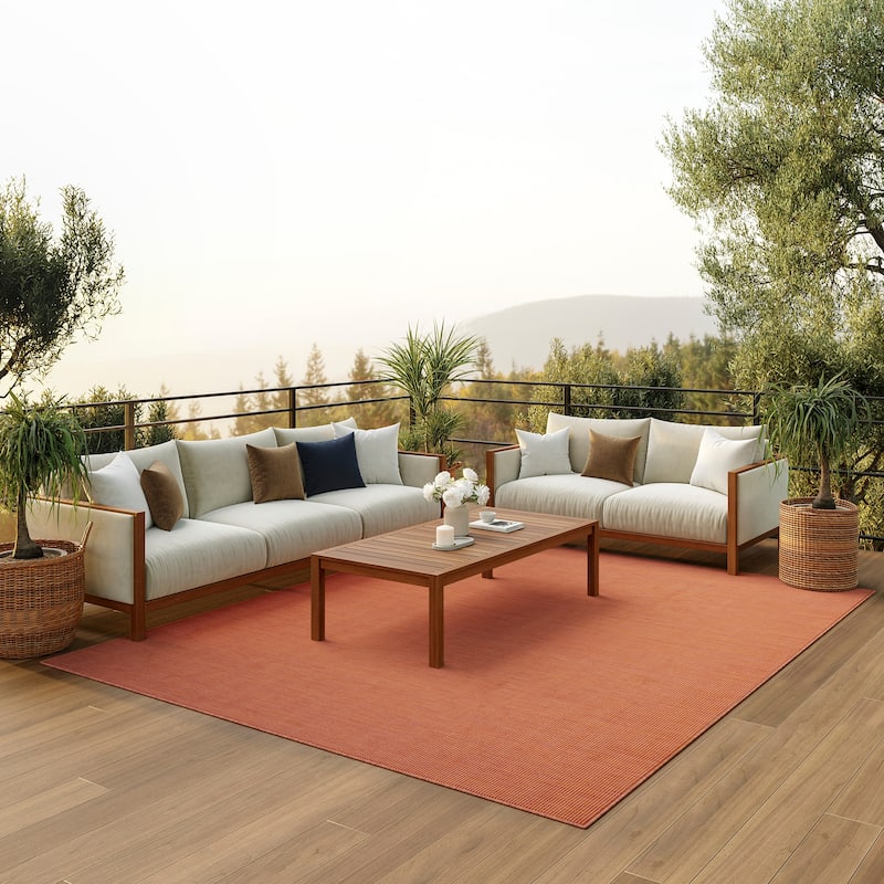 Nourison Positano Casual Modern Indoor/Outdoor Rug - 6' x 9' - Terracotta