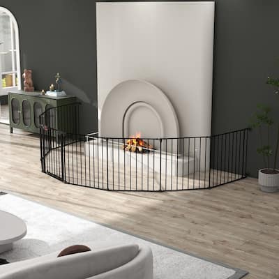 Mieres 200 "Extra Wide Dog Playpen, Collapsible Pet Playpen, Free-Standing Self-Closing Pet Safety Gate, 8-Board Play Fence