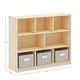 preview thumbnail 16 of 14, Guidecraft EdQ Essentials Three Shelf 8 Compartment Storage 36"