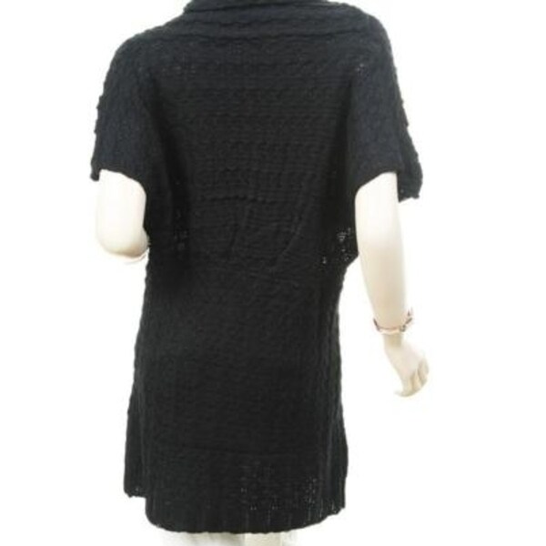 women's black wool cardigan sweater