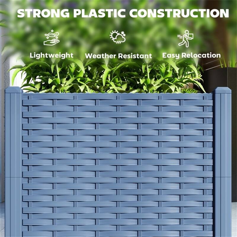 Plastic Garden Bed with Drainage Holes for Indoor and Outdoor Use