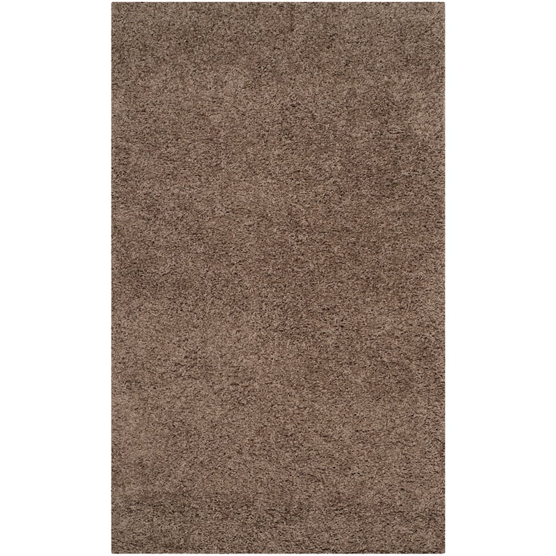 SAFAVIEH Laguna Shag Verdiana Solid Color 2-inch Thick Rug. - 3' x 5' - Taupe - Rectangle