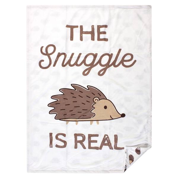 slide 1 of 1, Hudson Baby Infant Plush Mink Blanket, Hedgehog, One Size - Hedgehog - One Size One Size - Hedgehog