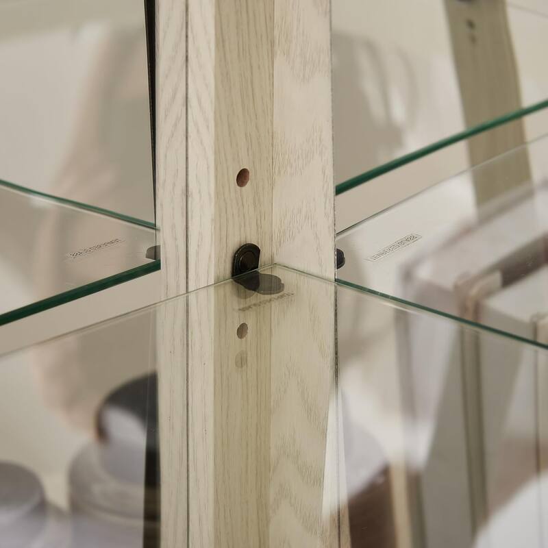 Roomfitters Glass Display Cabinet, Corner Display Case for Living Room, Antique Collection