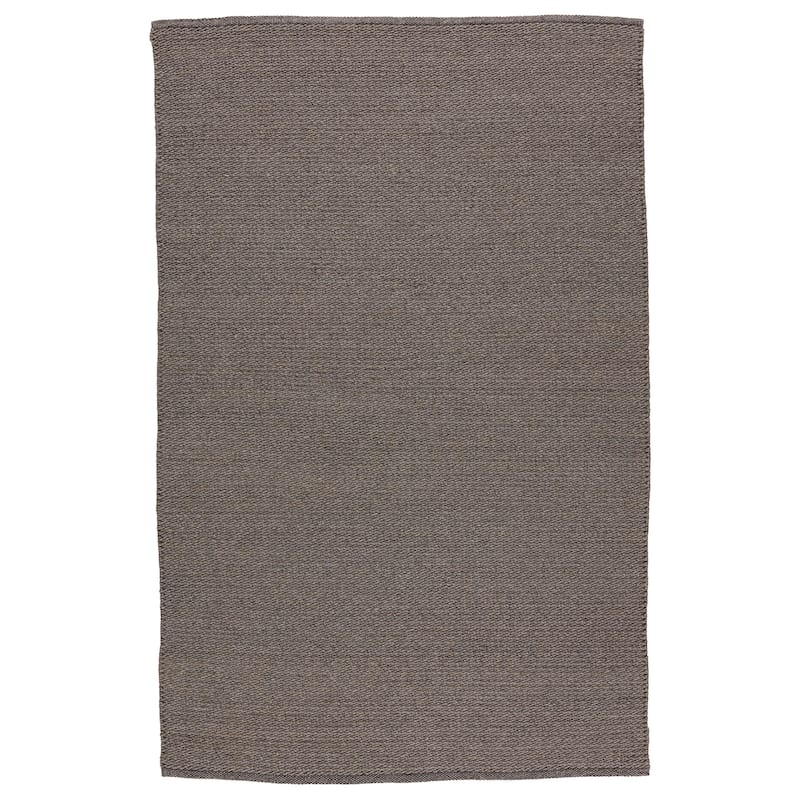 Barlow Indoor/ Outdoor Solid Brown/ Gray Area Rug - 4' x 6'