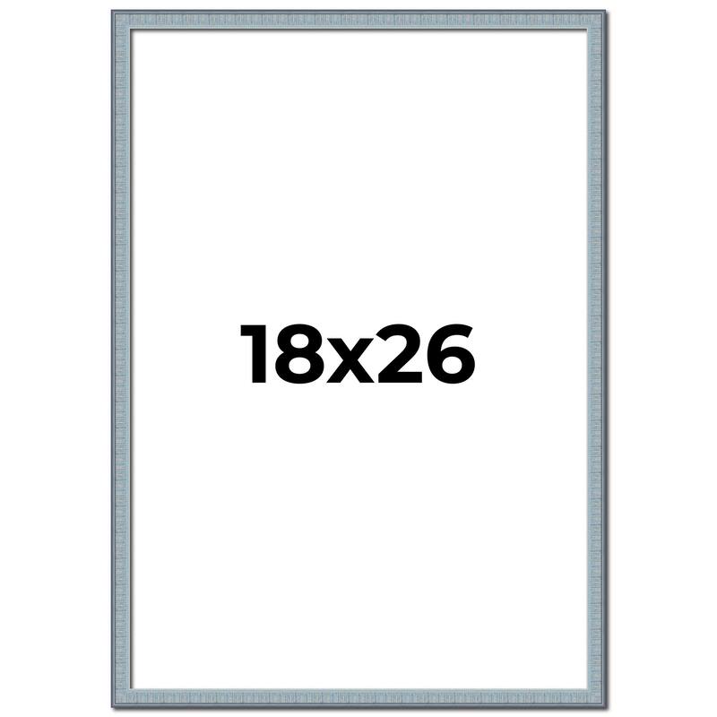 18x26 Frame Rustic Sky Blue Solid Wood Picture Frame | 0.75 Inch