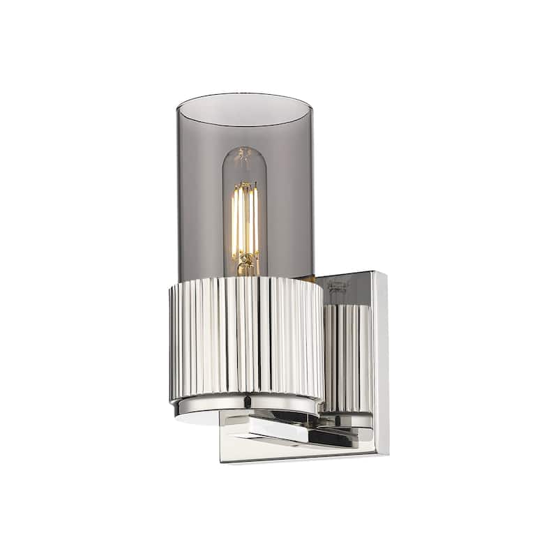 Innovations Lighting 428-1W-7-5 Bolivar Sconce Bolivar 7" Tall Wall - Polished Nickel / Plated Smoke