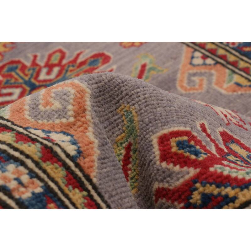 ECARPETGALLERY Hand-knotted Uzbek Ghazni Grey Wool Rug - 2'8 x 9'10