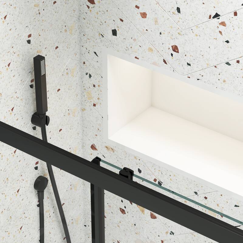 Framed Single Sliding Shower Door with 1/4" Tempered Glass